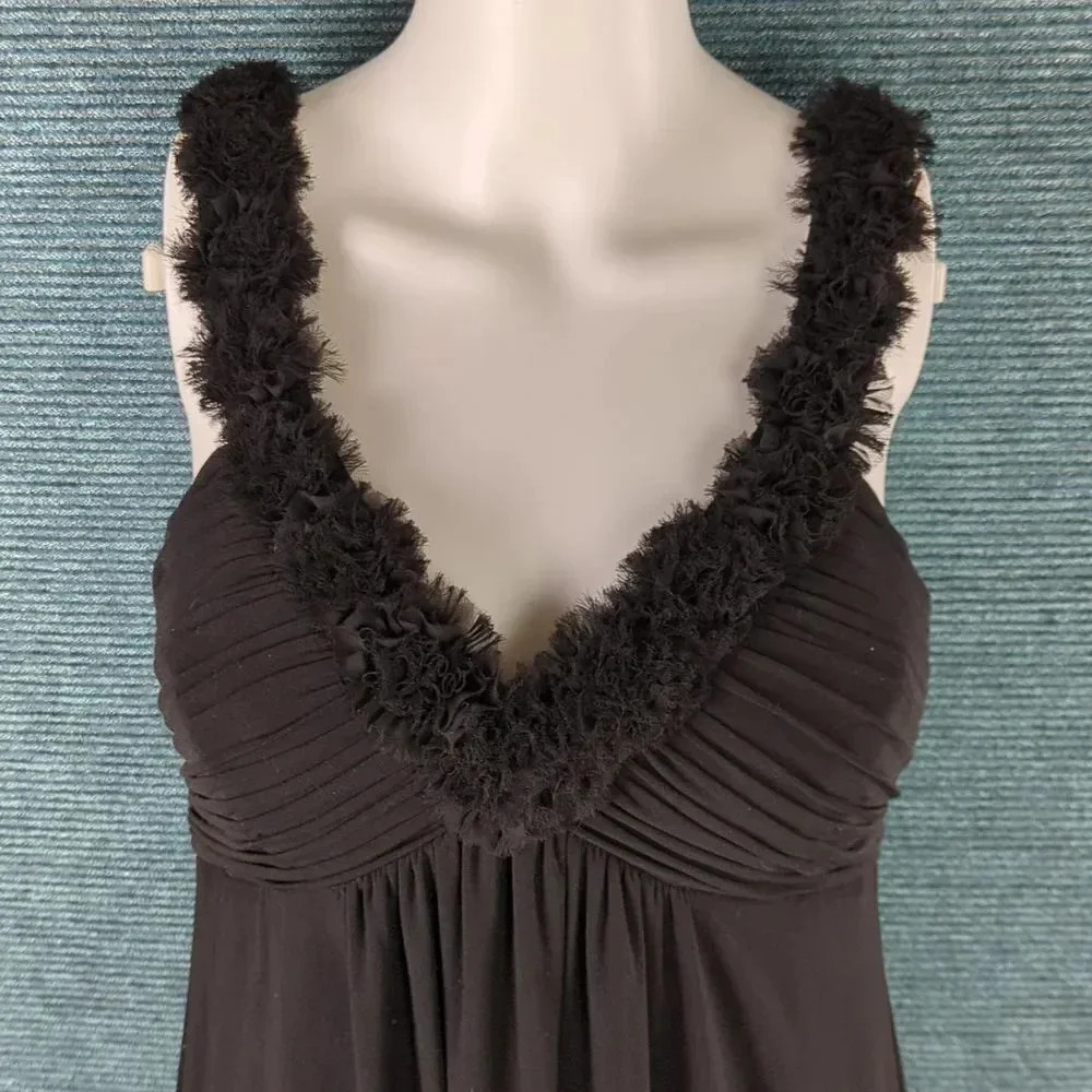 Oleg Cassini Embellished Black Cocktail Dress